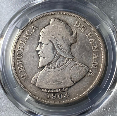 1904年巴拿馬銀幣 1904年巴拿馬50分銀幣，品相不錯，782