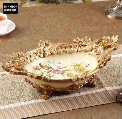 INPHIC-歐式家居飾品復古 客廳裝飾陶瓷奢華水果盤-B款_S01870C