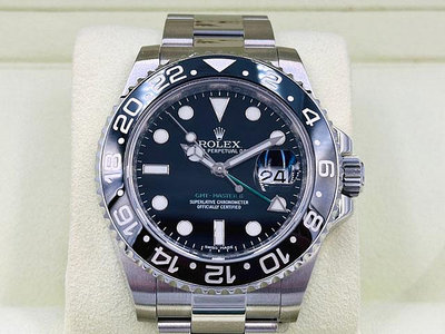 【鐘點站名錶】2010年 Rolex 勞力士116710ln 綠針（稀有筷子面）