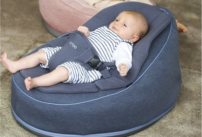 比利時Doomoo 嬰兒成長型舒眠搖椅/舒適椅-深藍