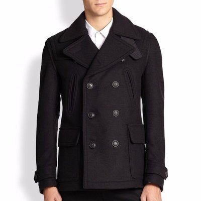 Burberry 黑色 羊毛 大衣 西裝外套 M (肩寬45.5胸圍104)