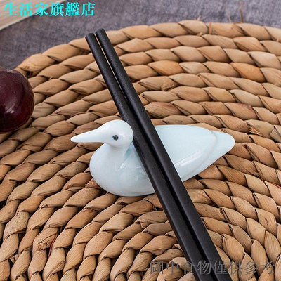 新品陶瓷鴨子筷子架小鴨子小鵝筆託筷託筆架小擺件桌面小禮物