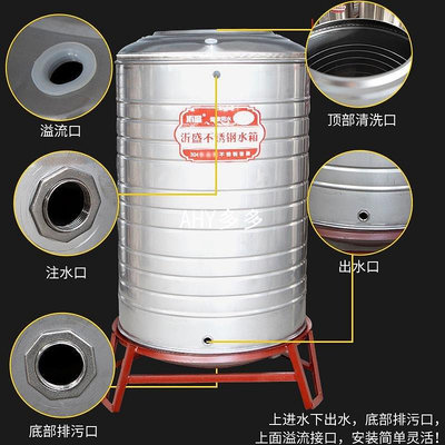 【精選好物】304不銹鋼水箱水塔儲水罐家用儲水桶立式加厚太陽能樓頂蓄水酒罐