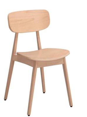 【風禾家具】QA-177-12@KN原木色曲木餐椅【台中市區免運送到家】 實木椅 造型椅 休閒椅 書椅 實木腳座 傢俱
