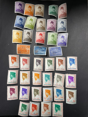 印尼郵票40枚新，印度尼西亞1951年《蘇加諾總統》新票1516531