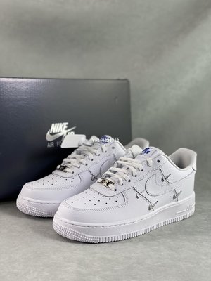 Nike Air Force 1 '07 LX 'Chrome Luxe' 白 小銀勾 泫雅CT1990-100 男女鞋