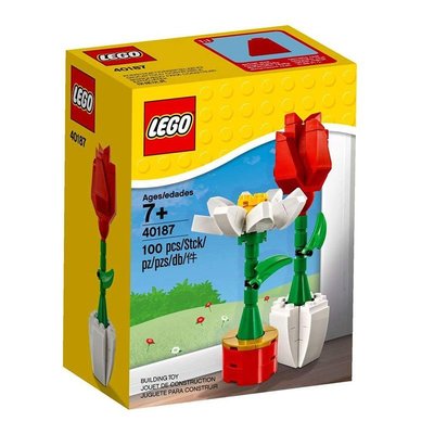 【正品保障】LEGO樂高益智積木方頭仔系列 花朵40187爆款