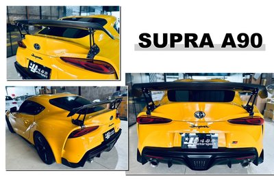 小傑車燈-新 牛魔王 SUPRA GR A90 改裝 GT 款 碳纖維 尾翼 後擾流板 卡夢 立式尾翼