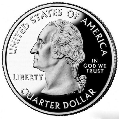 【古幣收藏】2005年 美國 25美分 50州幣紀念幣 華盛頓總統幣 非新錢幣 24mm