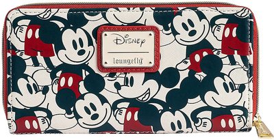 預購 美國帶回 Loungefly *Disney Mickey &amp; Minnie Q版迪士尼米奇米妮款 夾層多 長夾