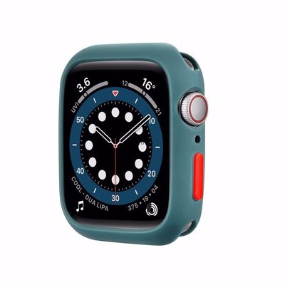 適用於 Apple Watch 6 Se 5 4 3 2 1 糖果矽膠套的柔軟多彩按鈕盒, 適用於 Iwatch 40m