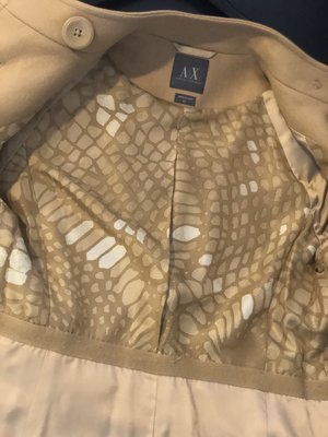 Nejma 精湛剪裁Armani Exchange大衣~漂亮焦糖牛奶糖色不可思議的立體包覆剪裁線條