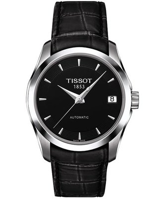 TISSOT 天梭 Couturier Lady 時尚簡約機械皮帶腕錶 (全新 / 公司貨 / 免運)