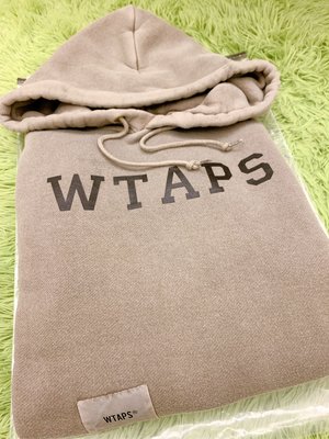 WTAPS 19AW College Design Hooded / Sweatshirt 帽T 水洗橄欖綠連帽 