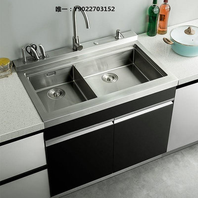 水槽櫃不銹鋼集成水槽一體柜洗菜盆多功能廚房小戶型家用洗菜池儲物柜洗碗槽