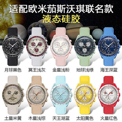 【熱賣精選】手錶配件 代用swatch×omega歐米茄斯沃琪聯名行星星座月球錶帶moonswatch