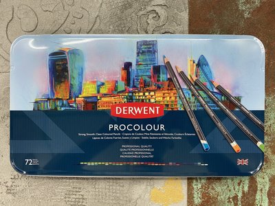 藝城美術~英國 DERWENT 德爾文 PROCOLOUR 油性色鉛筆精緻鐵盒組-72色#2508