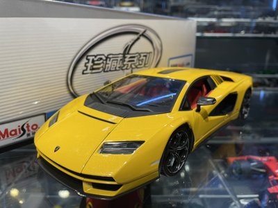 吉華科技@ 1/18 Maisto 31459 Lamborghini Countach LPI 800-4 黃色