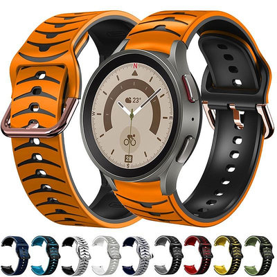 SAMSUNG 矽膠錶帶錶帶兼容三星 Galaxy Watch 6 43mm 47mm watch5 4 44mm 40