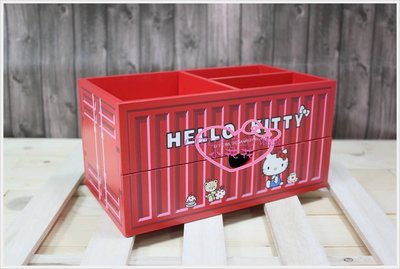 ♥小花花日本精品♥Hello Kitty 米奇 史迪奇 貨櫃 三格單抽盒 收納盒 置物盒 抽屜式收納盒~3