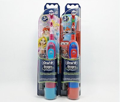 德國百靈 Oral-B 歐樂B 兒童電動牙刷 汽車款/公主款 3+ 附3號電池 另有牙刷收納盒 替換刷頭 DB4510K