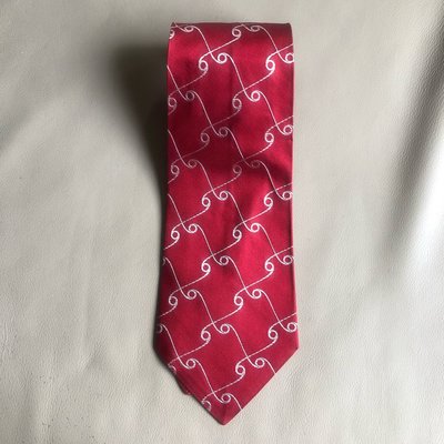[品味人生]保證正品 vivienne westwood 紅底 白線條 領帶