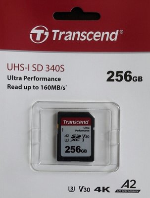 創見 Transcend 256G SDXC 256GB 160MB/s 記憶卡 256G U3A2 V30 340s