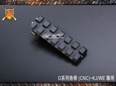 【BCS武器空間】GLOCK G17 G18 CNC鏡橋 魚骨 黑 KJ/WE/VFC連發槍可用-FSYF003