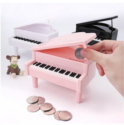 【愛樂城堡】音樂生活=可愛鋼琴造型存錢筒 擺飾 禮物 房間裝飾　黑.白.粉紅