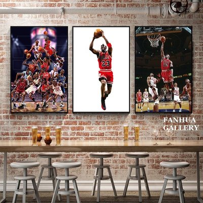 C - R - A - Z - Y - T - O - W - N　NBA喬丹裝飾畫籃球明星傳奇人物JORDAN掛畫