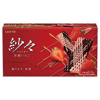 +東瀛go+  LOTTE 樂天 紗紗芳醇草莓可可 66g 草莓 盒裝 可可 可可塊 點心  日本必買 日本原裝