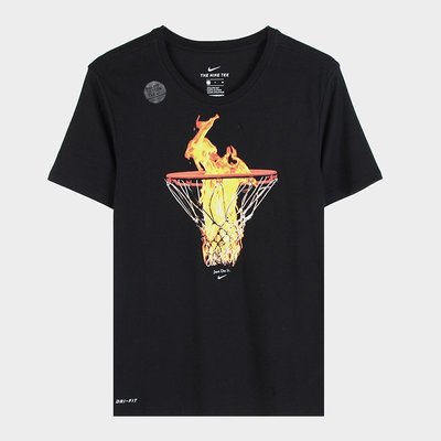 NIKE DRY TEE NET DriFit 火焰籃球 短袖 T-Shirt AH3978-010