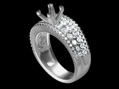 18K金 公主方鑽石1.5克拉空台 婚戒指鑽戒台女戒線戒 款號RD01107 特價57,200