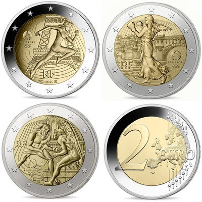 2024巴黎奧運 官方紀念幣 限量 2歐元 法國 卡裝 Paris 2024 運動賽事 周邊 收藏品 紀念品 巴黎聖母院
