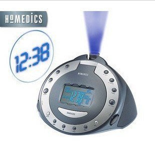 美國 HoMedics SS-6000 多功能 投影鬧鐘 床頭音響,倒數 定時 睡眠 立體聲收音機鬧鐘,CD/AM/FM
