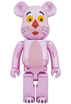 Image.台中逢甲店 BE@RBRICK 1000% PINK PANTHER CHROME Ver. 電鍍頑皮豹