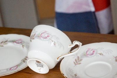 【旭鑫骨瓷】Paragon 粉玫瑰下午茶杯-骨瓷 (D.32)