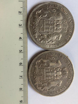 兩枚德國雙獅5馬克大銀幣13536