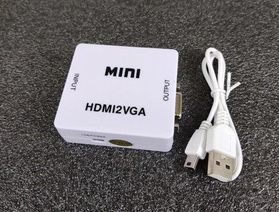 『冠丞』HDMI to VGA 轉接盒 轉換盒 轉換器 HDMI 轉 VGA GC-0232-A