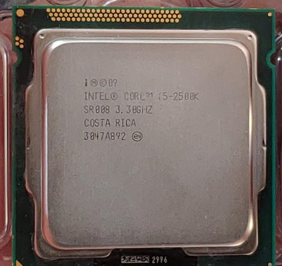 最後出清特價【1155 腳位】Intel® Core™ I5-2500K 處理器 6M快取，最高3.70GHz 四核四緒