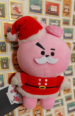 全新正版現貨 BT21  💖💖💖COOKY 聖誕節玩偶 可愛絨毛玩偶 🎄🎄🎄 聖誕節/冬季系列 娃娃商品檢驗標識