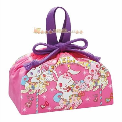 小步媽咪日本直送~日本製三麗鷗Sanrio寶石寵物Jewelpet100%純棉超細緻便當餐具小物手提袋(現貨到)