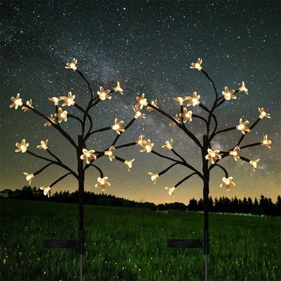 2021新品太陽能地插櫻花燈 LED桃花樹枝燈庭院花園草坪裝飾燈