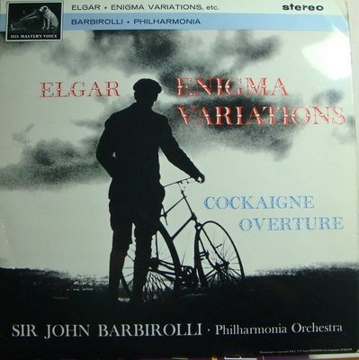 ***黑膠 Barbirolli 巴比羅里 - Elgar : Enigma Variations 謎語變奏曲 (英HMV半月狗)