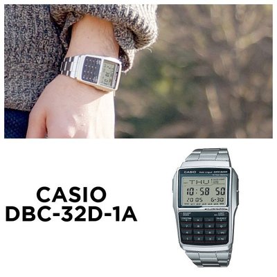 CASIO手錶公司貨計算機熱銷DATABANK系列DBC-32D-1A街頭潮流必備~DBC-32 DBC-611