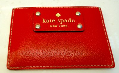 kate spade NEW YORK  紅色 證件夾 卡夾 皮夾 悠遊卡夾 門禁夾 原價1280元