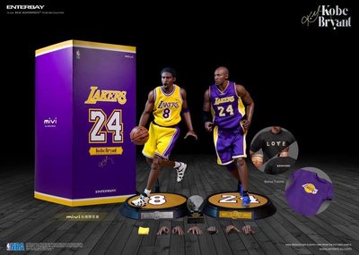 台灣限定版 enterbay NBA 1/6 12吋可動 Kobe Bryant 3.0 升級版