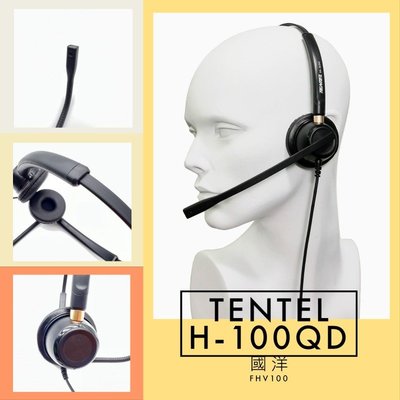 國洋TENTEL H-100QD頭戴式耳機 含稅 現貨 商城開立電子發票 單耳耳機麥克風 FHV100