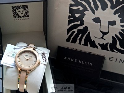 Anne Klein手錶時尚精品錶款，編號:AN00278,粉紅色錶面金色金屬錶帶款