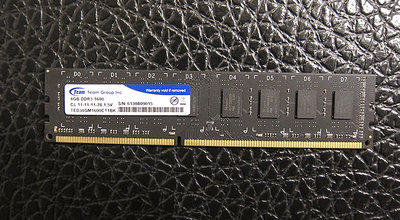 十銓 Team TED34GM1600C11BK DDR3 4GB 桌上型記憶體
